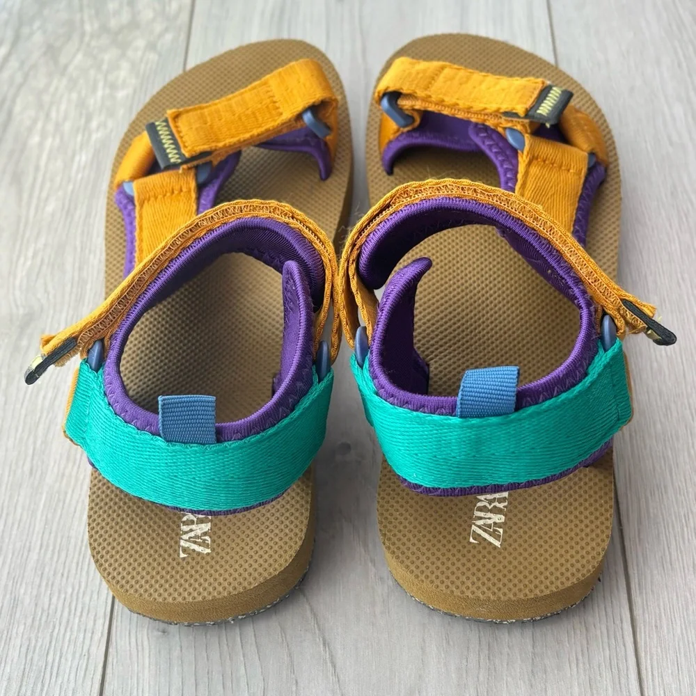 ZARA Women’s Multicolour Technical Sandals Size 36/37 Adjustable Pre-Owned - Picture 5 of 15